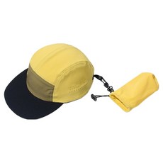 Saenghwaldeobom 撞色超輕量可折疊戶外帽 + 便攜收納袋套組, 陽光黃