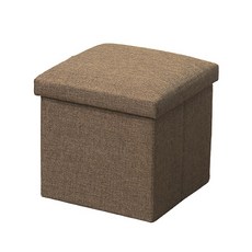 正方形收納椅 25 x 25 x 25cm, 咖啡色, 1個