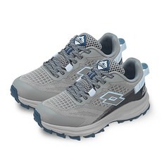 LOTTO 樂得 女款 寬楦 樂野戶外徒步鞋 LT4AWR5708, 灰/水藍, 23.5cm