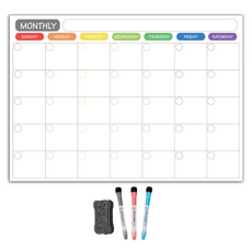 세컨드베스트 레인보우 메모보드 가로형 monthly 세트, 자석