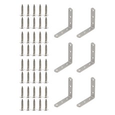 O-ON 不鏽鋼 L型角鐵 6p + 螺絲釘 40p 套組 C-2, 1套