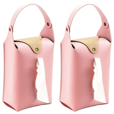 小麥購物 掛式衛生紙盒 Y815 2個, 粉色