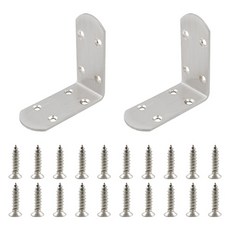 O-ON 不鏽鋼 L型角鐵 2入 + 螺絲釘 20入 組 D-3, 1套