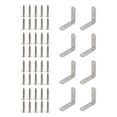 O-ON 不鏽鋼L型角鐵 8p + 螺絲釘 40p 組 C-1, 1套