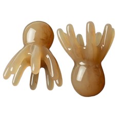 章魚造型攜帶式樹脂按摩梳 7.5 x 6cm, 2個, 單色