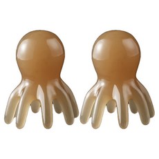 Hyooli 頭皮頭部指壓刮痧按摩器, 2個, 棕色