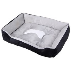 小骨頭柔軟床墊寵物窩, 黑色, 1個