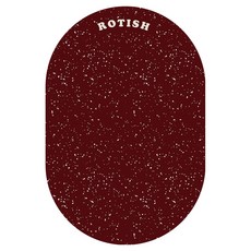 ROTISH Objet 可水洗珪藻土橢圓地墊, 燃燒紅