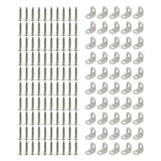 O-ON 不鏽鋼L型角鐵 50入 + 螺絲 100入 套組 A-1, 1套