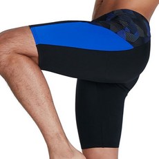 speedo 男性耐穿五分Endurance+拼接四角泳褲 8-13444H037