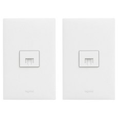 Legrand 羅格朗 Apela White Simple 8P 1孔 組裝式網路嵌入模組, 2個