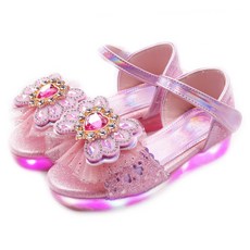 女童 풋풋 星光愛心 艾莉爾拉 LED 涼鞋