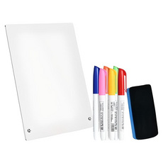 Kania 高級便條白板 A5 + 6色筆 + 板擦組, 壓克力