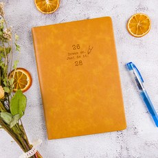conifer 綠的事務 時錄3年誌 2026~2028年度日記本 鋼筆紙精裝筆記本, 1本, 秋楓棕