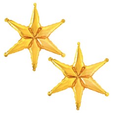 조이파티 은박 육각별 50cm, 골드, 2개