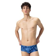 speedo 室內用蔚藍色短版四角泳褲 8-00335417326