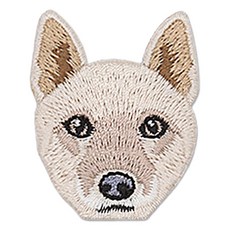 동대문단추왕 열접착식 자수 강아지 진도 얼굴 와펜 패치, 혼합색상, 1개