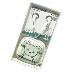 키키슛 파이니스트랩 키키 카툰 베어 파우치 이어폰 3.5mm 그린