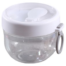 Raum&Heim 優格沙拉麥片杯 600ml + 叉子組, 1套, 白色