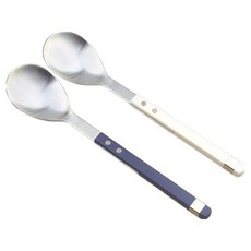 Bogen 方形Sollen餐具甜點匙2件組, 1套, 白色, 藍寶石藍