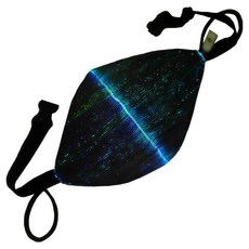 B.A.B.O. 高級LED 7色變換夜店面具, 1個, 混合色