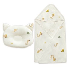 Ikii Eki幼兒用有機頭枕+包巾組
