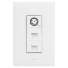 Legrand 羅格朗 Apella TV 網路 CATV + 8P + 8P 嵌入式模組 白色, 1個