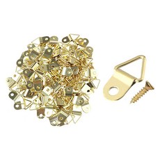 올커버 삼각 액자고리 + 피스못 100p, 골드, 1세트