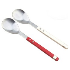 Bogen 方形Sollen餐具甜點匙2件組, 1個, 白色, 紅寶石紅