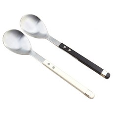 Bogen 方形Sollen餐具甜點匙2件組, 1套, 黑色, 白色