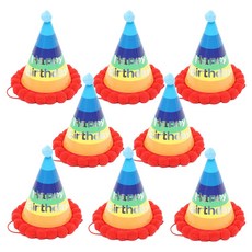 BAB.O 彩虹生日派對帽, 紅色, 8個