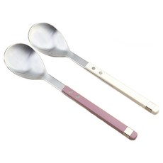 Bogen 方形Sollen餐具甜點匙2件組, 1套, 白色, 藕紫色