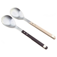 Bogen 方形Sollen餐具甜點匙2件組, 1套, 深米色, 深櫻桃色