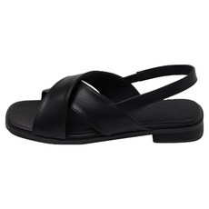 ChakanShoes 女款Michelle交叉綁帶涼鞋 SDLTS2h8041, 黑色, 225