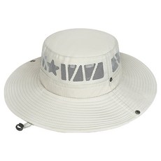 아티렐 통기성 심플 둥근챙 야외 등산 낚시 모자, 아이보리