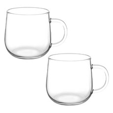 Balunfini 耐熱玻璃馬克杯 520ml, 2個, 透明