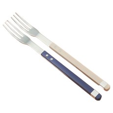 Bogen Solen 方形餐具晚餐叉2件組, 深米色, 藍寶石藍, 1套