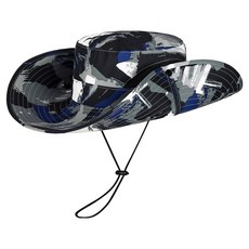 아티렐 위장 둥근챙 야외 등산 낚시 모자, 블루