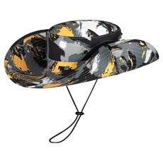Atirel 迷彩圓邊戶外登山釣魚帽, 黃色