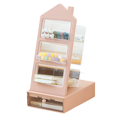 루시마켓 데일리 데스크 오거나이저 + 서랍 세트 165 x 230 x 370 mm, 핑크, 1개
