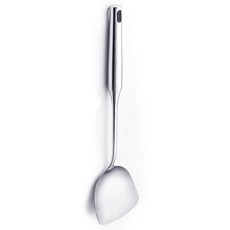 AHOYE 耐用一體成形不鏽鋼鍋鏟/煎匙/漏鏟, 1支, 不鏽鋼色