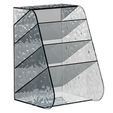 Lucy Market 亞克力桌面收納架 M 134 x 147 x 203 mm, 1個, 灰色