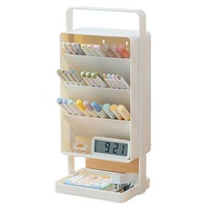 루시마켓 심플 데스크 오거나이저 160 x 125 x 365 mm, 아이보리, 1개