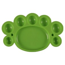 Hataesmall 簡約乾淨水彩調色盤 綠色 小型調色盤 16.5 x 10.5 cm, 8格, 1個