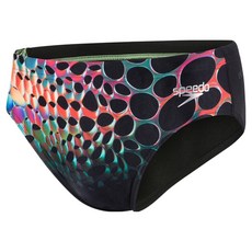 speedo 男性用耐穿數位印花三角泳褲 8-09739C824