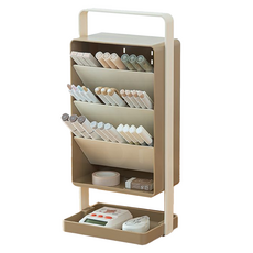 루시마켓 다용도 데스크 오거나이저 160 x 125 x 365 mm, 카키, 1개