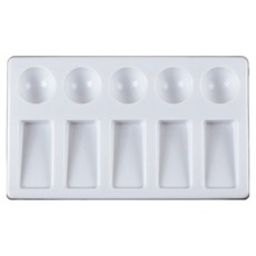 Hataesmall 簡潔素雅水彩調色盤 鋼琴鍵盤 18.5 x 11.1 cm, 1個, 10格