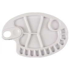 Hatae Small 簡潔風格顏料調色盤 中型 深色調色盤 30.3 x 20.6 cm, 1個, 17格