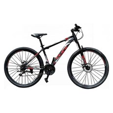 클릭 프라임 27.5 MTB 스틸 디스크 브레이크 14kg, 블랙레드, 180cm, 1개
