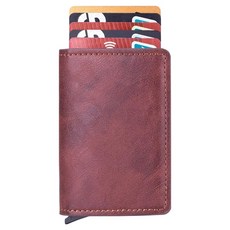 에이로크 명함집 명함첩 9.7 x 6.7 x 1.7 cm, 오일브라운, 1단